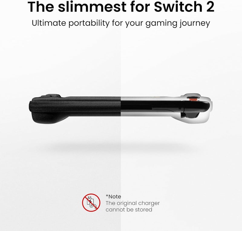 Tomtoc Slim Carrying Case for Nintendo Switch 2 Model 2025, Odorless Felt Protective Hard Shell with 12 Game Card Slots, Portable Travel Storage Case with Original Patent and Military Grade Protection - Image 3